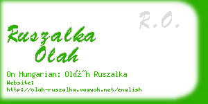 ruszalka olah business card